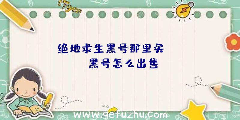 「绝地求生黑号那里买」|PUBG黑号怎么出售